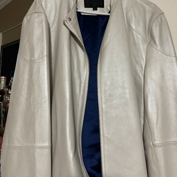 Cadogan off white lambskin moto jacket - Picture 4 of 6